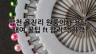 합천 율진리 원룸이사, 용달 대여 꿀팁🍯 (ft. 합리적 가격)